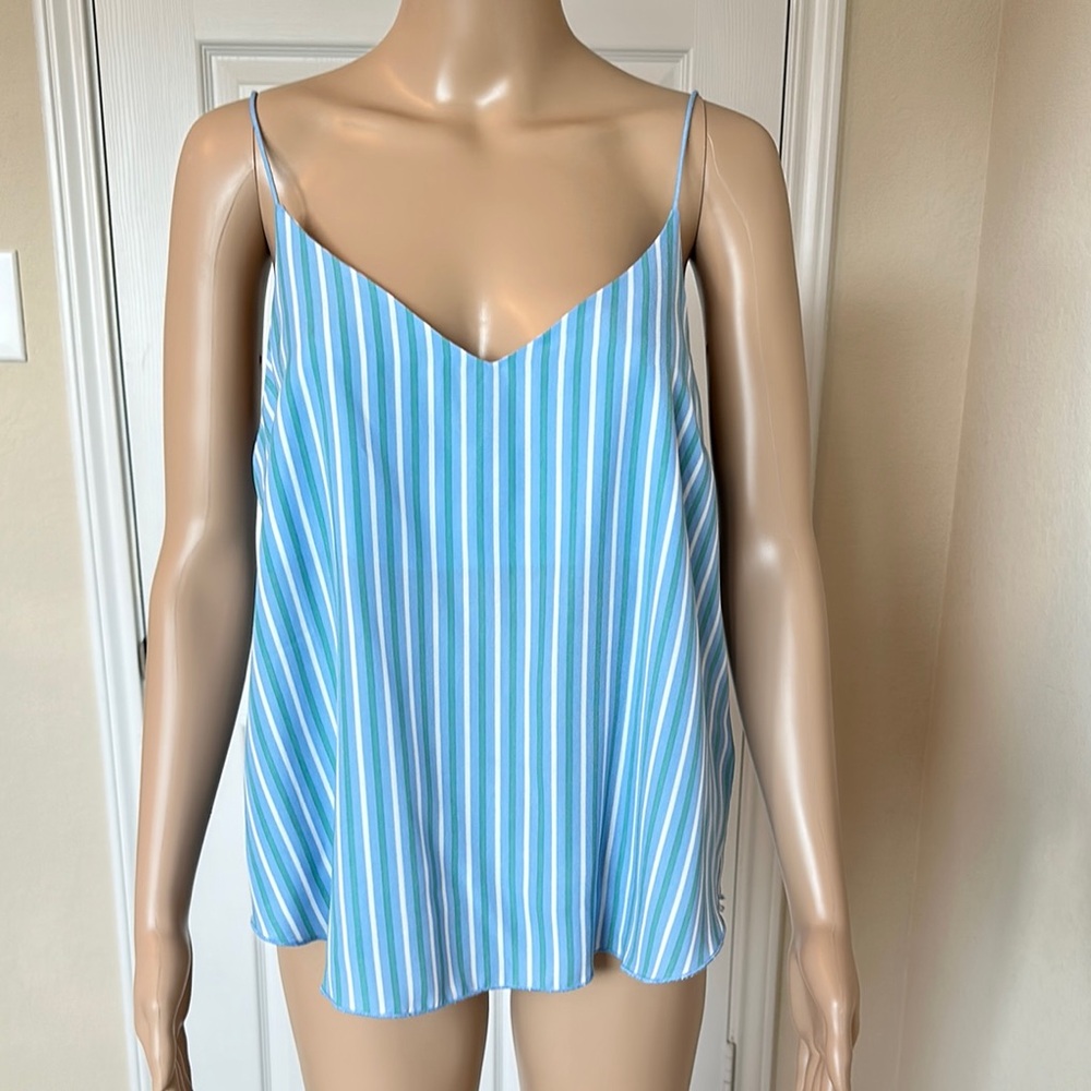 Forever 21 Blue and White Striped Camisole